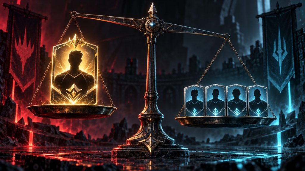 Le budget d'une composition fantasy équilibre un choix premium contre quatre emplacements moins chers
