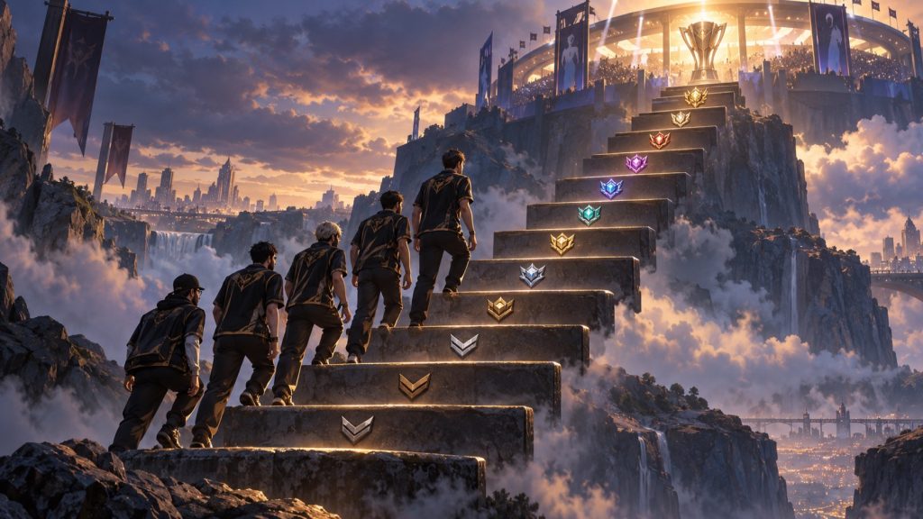 Ein Ranglistenweg steigt um elf Plätze in Richtung einer fernen Major-Arena